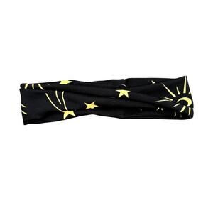 Pop Fit Stars Twist Headband in Black